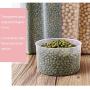 Storage Jars With Double Grid Design,Airtight Food Storage Container Can With Tilted Box Mouth,Cereal Containers For Storage With Engraved Degree,Kitchen Household,Green-2500ML