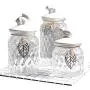AXTG Candy Jar, Airtight Glass Storage Jar Kitchen Food Container Canister Candy Storage Christmas Best Gift,Small Size, Medium Size, and Big Size
