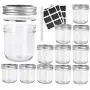 Bouteilles en verre Betrome 8 OZ à large goulot, 12 pack avec couvercles et anneaux pour baby shower, mariage, fête – Idéales pour les cadeaux. Bouteilles en verre Betrome 8 OZ à large goulot, 12 pack avec couvercles et anneaux pour baby shower, mariage, fête – Idéales pour les cadeaux.