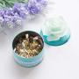Takefuns 10 Pcs Round Shape Tinplate Wedding Candy Treat Box,Gift Wrapped Box with Flower,Christmas Party Supplies,Home Ktchen Storage Containers for Snacks