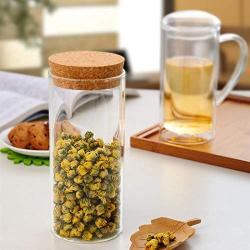 Yl Ly Cork Glass Sealed Storage Tank Moisture-Proof Transparent Berry Candy Snack Cylindrical Storage Bottle Large