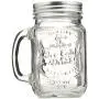 Estilo Mason Jar Mugs with Handles Old Fashioned Drinking Glass Set 6, 16 oz Each Estilo Mason Jar Mugs with Handles Old Fashioned Drinking Glass Set 6, 16 oz Each