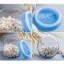 Sealed Glass Storage Jar Food Grains Transparent Bottle Tea Coffee Seal Storage Cans DELICATEWNN (Capacity : Blue 450ml)