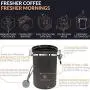 Coffee Canister - Large 22oz Airtight Coffee Container for Storage with Date Dial and Release Valve - Fresher Coffee Bean for longer and Extra coffee accessories Scoop (Simple Grey)