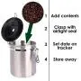 Houseables Airtight Coffee Canister, Grounds Container, Date Tracker, 1/8 Cup Scoop, 16 Oz Vault, CO2 Valve, Stainless Steel, Espresso Bean Containers, Storage Tin, Nuts, Sugar, Flower, Kitchen, Tea Houseables Airtight Coffee Canister, Grounds Container, Date Tracker, 1/8 Cup Scoop, 16 Oz Vault, CO2 Valve, Stainless Steel, Espresso Bean Containers, Storage Tin, Nuts, Sugar, Flower, Kitchen, Tea
