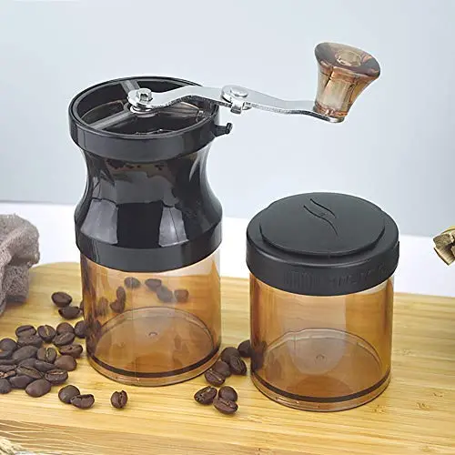 DONG HAI Portable Manual Coffee Grinder with Premium Adjustable Coarseness Ceramic Burr, Portable Hand Crank Grinder for Home Travel with Extra Storage Jar DONG HAI Portable Manual Coffee Grinder with Premium Adjustable Coarseness Ceramic Burr, Portable Hand Crank Grinder for Home Travel with Extra Storage Jar