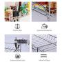 Spice Rack 2 Tier Standing Rack (Large Size), OOFO Kitchen Bathroom Countertop Storage Organizer Spice Jars Bottle Shelf Holder Rack