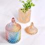 Clear Glass Spice Jars, Colorful Star Shaped Crystal Candy Jar With Lid Multi-purpose Spice Storage Canister-a