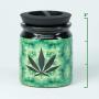 Ceramic Storage Jar for Herbs & Wax (Tie-Dye Leaf)