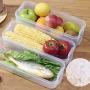 youeneom Plastic Kitchen Refrigerator Production Storage Storage Box with Open air Vents - Fruit, Vegetables, Lettuce, Cheese, Fresh Herbs, Snack Food containers - Large Organization cabinets - Clear