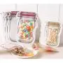 Glasbehälter Ziplock-Beutel, wiederverwendbar, luftdicht, Snack-Beutel, Sandwich-Beutel, Lebensmitteleinsatz, Dichtungsbeutel (12 x Klein)