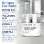 Face Moisturizer 2,5% Organic Retinol Cream for Day & Night with Hyaluronic Acid - Best Facial Age Defying Solution for Anti Aging, Wrinkles & Fine Lines to Restore Elasticity