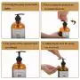 Aozita 16oz Glass Soap Dispenser with Pump for Kitchen Sink and Bathroom - Amber Soap Pump Bottle with Funnel and 4 White Waterproof Labels Aozita 16oz Glass Soap Dispenser with Pump for Kitchen Sink and Bathroom - Amber Soap Pump Bottle with Funnel and 4 White Waterproof Labels