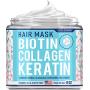 Biotin Collagen Keratin Treatment - Made in USA - Natural Keratin Treatment for Dry & Damaged Hair - Hair Mask with Collagen Hair Vitamin Complex for Best Hair Repair & Nourishment - 8 oz