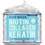 Biotin Kollagen Keratin Behandlung – Hergestellt in den USA – Natürliche Keratinbehandlung für trockenes und beschädigtes Haar – Haarmaske mit Kollagen Vitamin Komplett für beste Haarkorrektur & Pflege – 236 ml