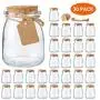 Mini Joghurtgläser 30er Set, 7 oz Glas Favor Gläser mit Korkstopfen, Glas Puddinggläser, Glasbehälter mit Deckeln, Mason Jar Hochzeit Favors Honiggläser mit Etiketten und String