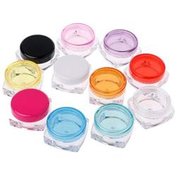 Milue 10Pcs Small Transparent Cream Bottle 5g Cosmetic Box Makeup Jar Eyeshadow Case