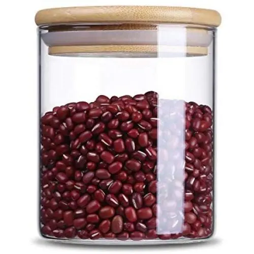 CENSUN Borosilicate Glass Airtight Canister Food Storage Container Jar with Bamboo Lid (500ML), SYTGYBL236 CENSUN Borosilicate Glass Airtight Canister Food Storage Container Jar with Bamboo Lid (500ML), SYTGYBL236