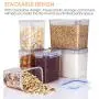 Boîtes de Rangement Alimentaire Vtopmart 6 Pièces – Plastique PBA Sans Parfum pour Cellier Cuisine, Idéales pour Sucre, Farine et Accessoires de Pâtisserie – Sûres au Lave-Vaisselle – 24 Étiquettes Gratuites et 1 Marqueur Boîtes de Rangement Alimentaire Vtopmart 6 Pièces – Plastique PBA Sans Parfum pour Cellier Cuisine, Idéales pour Sucre, Farine et Accessoires de Pâtisserie – Sûres au Lave-Vaisselle – 24 Étiquettes Gratuites et 1 Marqueur
