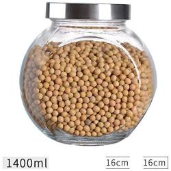 Tree House Glass Storage jar with lid, Sealed jar Durable and Clear Herbs Pot-I 1400mlx4