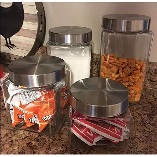 Glass clamp Lid Jar Canister Kitchen Candy Coffee Sugar Spices Airtight Set Storage Food Ebook by MARIA BARDAKI