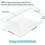 Under Shelf Basket, iSPECLE 6 Pack White Wire Rack, Slides Under Shelves For Storage, Easy to Install