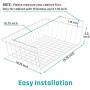 Under Shelf Basket, iSPECLE 6 Pack White Wire Rack, Slides Under Shelves For Storage, Easy to Install