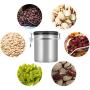 Airtight Coffee Container Storage Canister,Stainless Steel Coffee Beans Ground for Fresher Container Built-in One Way Valve (Silver, 16oz)