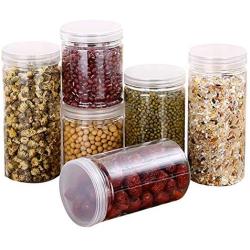 angel3292 3Pcs Round Food Storage Canisters, Kitchen Storage Box Food Sealed Cans Pot Jar Clear Tea Sugar Container 3pcs