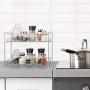 NEX 2-Tier Standing Rack Countertop Storage Organizer Spice Jars Bottle Shelf Holder Rack Kitchen Bathroom