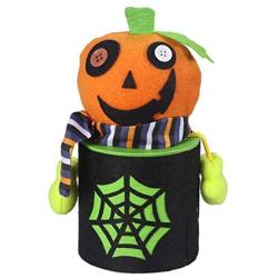 TINKSKY Halloween Cute Cartoon Pumpkin Candy Jar Tin Treat Cookie Sweet Storage Container Holder Canister Bucket Bin Gift Box for Kids Halloween Home Party Bar Decoration Cosplay Prop