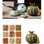 HEMFV ceramic storage canister,Elegant Ceramic Jar for Tea Chinese Pattern Food Container White Porcelain Jar Tank Tea Coffee Cany Jar Storage Canister (Size : 1818cm)