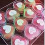 QXcom 60 Pcs 4ml Empty Clear Plastic Heart Shape Cream Pot Jar Box Plastic Refillable Cosmetic Jars Bottle Makeup Cosmetic Container Case with Lid Cream Lotion Eye Shadow Lip Balm Jewelry Storage