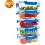 Boîtes de conservation alimentaires BlueHills Premium en verre avec couvercle à snap lock, BPA-free, aptes au micro-ondes, au congélateur et au lave-vaisselle. Jeu de 5 ou 10 pièces de 4,5 tasses (108 oz).