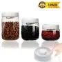 Ensemble de contenants de rangement pour aliments sous vide, UPRA Canisters en plastique transparent pour cuisine avec couvercles étanches, 3 pièces sans BPA, pour aliments, snacks, céréales, sucre, farine, café Ensemble de contenants de rangement pour aliments sous vide, UPRA Canisters en plastique transparent pour cuisine avec couvercles étanches, 3 pièces sans BPA, pour aliments, snacks, céréales, sucre, farine, café