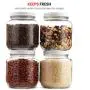 Half Gallon Glass Mason Jar (64 Oz - 2 Quart) - 4 Pack - Wide Mouth, Metal Airtight Lid, USDA Approved BPA-Free Dishwasher Safe Canning Jar for Fermenting, Sun Tea, Kombucha, Dry Food Storage, Clear