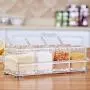 LQQGXLCondiment bottle, jar condiment storage box Spice jar, sealed seasoning box, acrylic seasoning box, with 4 spoons, suitable for kitchen design seasoning box