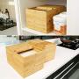 Food Jars & Crocks Storage Rice Barrel Household Rice Storage Box 10kg 15kg Kitchen Grain Storage Insect Moisture-proof Storage Box Wood Large Capacity Rice Barrel