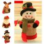 Amosfun Christmas Cookie Box Jar with Plush Dolls Candy Storage Containers Christmas Biscuits Tin Can for Christmas New Year Party Favors (Snowman)