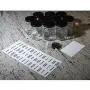 10-Pack Magnetic Glass Jars Large 100ml with Black Lids Custom Spice Rack Gift Kit
