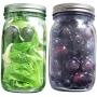 Jiangxinshenghuo 6pcs Storage Jar Lids Air Tight Rust Resistant Stainless Steel Wide Mouth Jar Caps with Silicone Seals