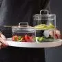 Bolses en Verre Empilables Résistantes à la Chaleur, Transparentes, Salade, Dessert, Boîte à Fruits avec Couvercle, Pot à Graines, Vaisselle Innovante Bolses en Verre Empilables Résistantes à la Chaleur, Transparentes, Salade, Dessert, Boîte à Fruits avec Couvercle, Pot à Graines, Vaisselle Innovante