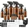Glass Spray Bottle, SXUDA Amber Glass Spray Bottles Set Roller Bottles for Essential Oils, Cleaning Products or Aromatherapy (16OZ, 8OZ, 4OZ, 2OZ, 2OZ Dropper Bottle) x 2, 10 ml Roller Bottle x 4 Glass Spray Bottle, SXUDA Amber Glass Spray Bottles Set Roller Bottles for Essential Oils, Cleaning Products or Aromatherapy (16OZ, 8OZ, 4OZ, 2OZ, 2OZ Dropper Bottle) x 2, 10 ml Roller Bottle x 4