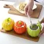 Bouteille de Conditionnement de Épices en Céramique MAI&BAO pour Conserver le Poivre, le Cumin, le Sel, le Sucre, Ensemble de 3 en Forme de Citrouille