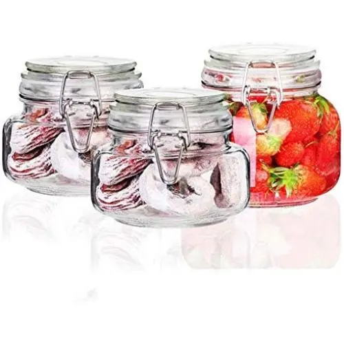Glasen 3-teiliges Set – XSWZAQ: Glasbehälter für Passionsfrucht, Limette, Honig, Marmelade und Enzymbehälter – Lagertank