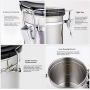 Funarrow Stainless Steel Airtight Canisters for the Kitchen with Exhaust Valve - Beautiful for Kitchen Counter, Beans, Dried Fruits,Miscellaneous Grains Storage Container