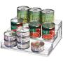 mDesign Plastic Spice and Food Kitchen Cabinet Shelf Organizer - 3 Tier Storage - Modern Compact Caddy Rack - Holds Spices/Herb Bottles, Jars - for Shelves, Cupboards, Refrigerator - 2 Pack - Clear