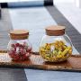 Sealed Glass Jars Borosilicate Heat Resistant Transparent Glass Storage Jars Flower Tea Dried Fruit Nuts Cans,500Ml 2Pcs
