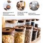 Fivtyily Glass Storage Jars with Airtight Lids Kitchen Food Container for Coffee Loose Tea (11 Oz)