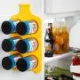 Bierflaschen-Kühlertasche und Halterung Set, Set von 6? Bier- und Sofatassen Kühlpads, Neopren mit Magnet Halterung für Kühlschrank – Isolierte Getränkehalter mit Organizer und AufbewahrungsTray